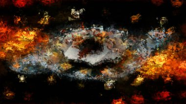 Tuval üzerinde etkileyici fırçalanmış resim. Soyut doku. 2D çizim. Geniş fırça darbeleri. Modern dijital sanat. Çağdaş fırça. Modern ifade. Popüler biçim boyanmış resim.