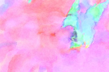 Modern fırça darbeleri. Poster, duvar sanatı, afiş, kart, kitap kapağı veya ambalaj için rahatlatıcı kompozisyonun yumuşak renkli çizimi. Pastel renklerle suluboya.