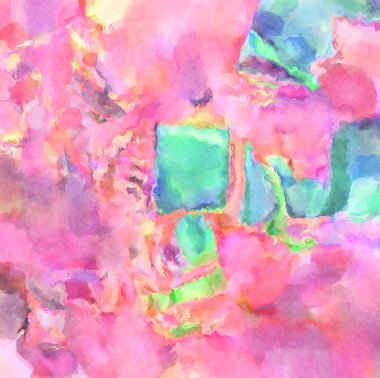 Modern fırça darbeleri. Poster, duvar sanatı, afiş, kart, kitap kapağı veya ambalaj için rahatlatıcı kompozisyonun yumuşak renkli çizimi. Pastel renklerle suluboya.