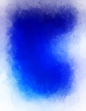 Vahşi ve büyük fırça darbeleri. Beyaz arka planda fırçalanmış soyut resim. Fırça darbesi ile boyanmış. Boya darbeleri. 2B Görüntü.