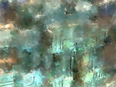 Tuval üzerinde etkileyici fırçalanmış resim. Soyut doku. 2D çizim. Geniş fırça darbeleri. Modern dijital sanat. Çağdaş fırça. Modern ifade. Popüler biçim boyanmış resim.