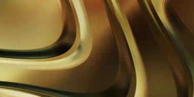 Renkli dalgalı yansıtıcı duvar kağıdının üç boyutlu çizimi. Duvar kağıdı, afiş, arkaplan, kart, kitap kapağı veya web sitesi için grafiksel illüstrasyon. Soyut arkaplan. 