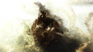 Tuval üzerinde etkileyici fırçalanmış resim. Soyut doku. 2D çizim. Geniş fırça darbeleri. Modern dijital sanat. Çağdaş fırça. Modern ifade. Popüler biçim boyanmış resim.