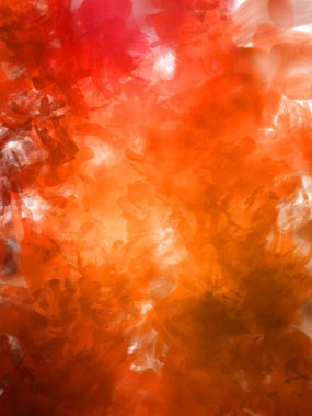 Vahşi ve büyük fırça darbeleri. Beyaz arka planda fırçalanmış soyut resim. Fırça darbesi ile boyanmış. Boya darbeleri. 2B Görüntü.