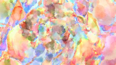 Modern fırça darbeleri. Poster, duvar sanatı, afiş, kart, kitap kapağı veya ambalaj için rahatlatıcı kompozisyonun yumuşak renkli çizimi. Pastel renklerle suluboya.