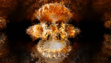 Tuval üzerinde etkileyici fırçalanmış resim. Soyut doku. 2D çizim. Geniş fırça darbeleri. Modern dijital sanat. Çağdaş fırça. Modern ifade. Popüler biçim boyanmış resim.