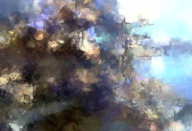 Tuval üzerinde etkileyici fırçalanmış resim. Soyut doku. 2D çizim. Geniş fırça darbeleri. Modern dijital sanat. Çağdaş fırça. Modern ifade. Popüler biçim boyanmış resim.