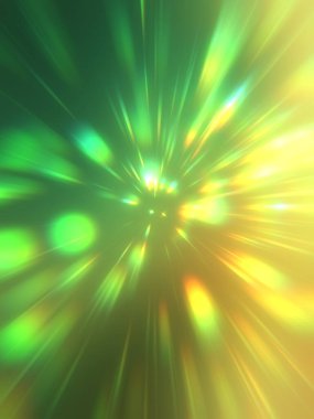 Parlak, canlı ve renkli duvar kağıtları. Parlayan parçacıkları ve çizgileri olan ışık patlaması yıldızı. Güzel soyut ışın arkaplanı.