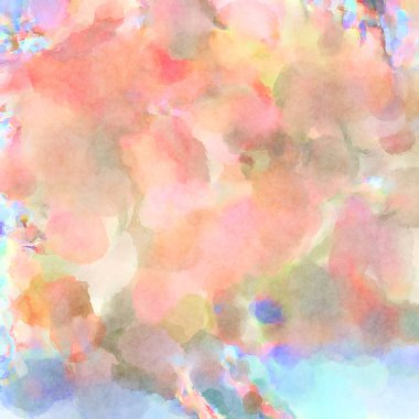 Modern fırça darbeleri. Poster, duvar sanatı, afiş, kart, kitap kapağı veya ambalaj için rahatlatıcı kompozisyonun yumuşak renkli çizimi. Pastel renklerle suluboya.