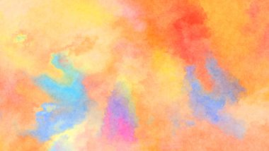 Modern fırça darbeleri. Poster, duvar sanatı, afiş, kart, kitap kapağı veya ambalaj için rahatlatıcı kompozisyonun yumuşak renkli çizimi. Pastel renklerle suluboya.