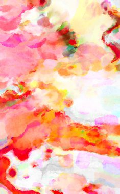 Modern fırça darbeleri. Poster, duvar sanatı, afiş, kart, kitap kapağı veya ambalaj için rahatlatıcı kompozisyonun yumuşak renkli çizimi. Pastel renklerle suluboya.