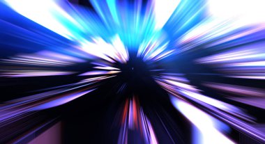 Hızlı yüksek hız bulanıklaştırma arkaplanı. Işık teknolojisi soyut duvar kağıdı. Renkli ışık enerjisi parlamaları. Çarpık grafik hareket arkaplanı. Dinamik patlama flaşı. İvme etkisi.