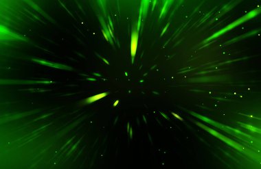 Parlak, canlı ve renkli duvar kağıtları. Parlayan parçacıkları ve çizgileri olan ışık patlaması yıldızı. Güzel soyut ışın arkaplanı.