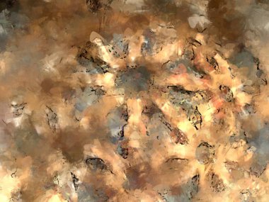 Tuval üzerinde etkileyici fırçalanmış resim. Soyut doku. 2D çizim. Geniş fırça darbeleri. Modern dijital sanat. Çağdaş fırça. Modern ifade. Popüler biçim boyanmış resim.