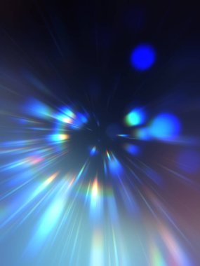 Parlak, canlı ve renkli duvar kağıtları. Parlayan parçacıkları ve çizgileri olan ışık patlaması yıldızı. Güzel soyut ışın arkaplanı.