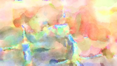 Modern fırça darbeleri. Poster, duvar sanatı, afiş, kart, kitap kapağı veya ambalaj için rahatlatıcı kompozisyonun yumuşak renkli çizimi. Pastel renklerle suluboya.