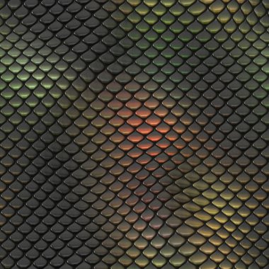 Kusursuz bir fantezi modeli. Sürüngen dokusu. Renkli ve canlı fayanslar. Egzotik fayanslı yüzey. Doğa baskısı.