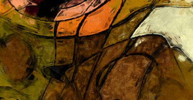 Kaos duvarı sanatı. Sanatsal canlılık ve renkli duvar kâğıdı. Kaotik resim. Taranmış Boyalı Soyut Arkaplan. Fırça darbesi ile boyanmış. Tuval üzerinde etkileyici fırçalanmış resim