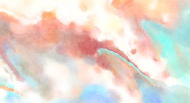 Modern fırça darbeleri. Poster, duvar sanatı, afiş, kart, kitap kapağı veya ambalaj için rahatlatıcı kompozisyonun yumuşak renkli çizimi. Pastel renklerle suluboya.