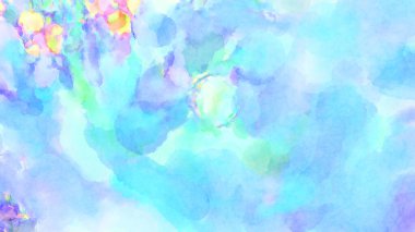 Modern fırça darbeleri. Poster, duvar sanatı, afiş, kart, kitap kapağı veya ambalaj için rahatlatıcı kompozisyonun yumuşak renkli çizimi. Pastel renklerle suluboya.