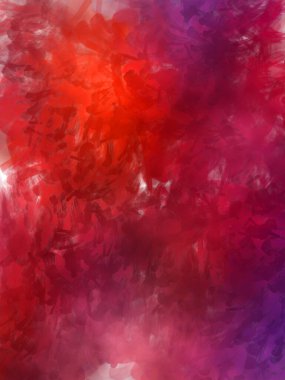 Vahşi ve büyük fırça darbeleri. Beyaz arka planda fırçalanmış soyut resim. Fırça darbesi ile boyanmış. Boya darbeleri. 2B Görüntü.