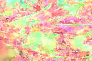 Modern fırça darbeleri. Poster, duvar sanatı, afiş, kart, kitap kapağı veya ambalaj için rahatlatıcı kompozisyonun yumuşak renkli çizimi. Pastel renklerle suluboya.