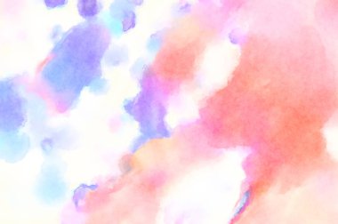 Modern fırça darbeleri. Poster, duvar sanatı, afiş, kart, kitap kapağı veya ambalaj için rahatlatıcı kompozisyonun yumuşak renkli çizimi. Pastel renklerle suluboya.