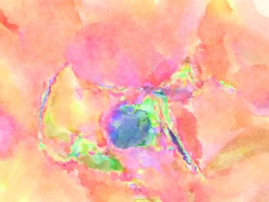 Modern fırça darbeleri. Poster, duvar sanatı, afiş, kart, kitap kapağı veya ambalaj için rahatlatıcı kompozisyonun yumuşak renkli çizimi. Pastel renklerle suluboya.