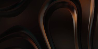 Renkli dalgalı yansıtıcı duvar kağıdının üç boyutlu çizimi. Duvar kağıdı, afiş, arkaplan, kart, kitap kapağı veya web sitesi için grafiksel illüstrasyon. Soyut arkaplan. 