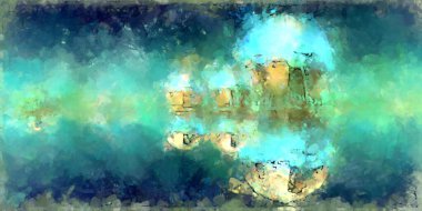 Tuval üzerinde etkileyici fırçalanmış resim. Soyut doku. 2D çizim. Geniş fırça darbeleri. Modern dijital sanat. Çağdaş fırça. Modern ifade. Popüler biçim boyanmış resim.