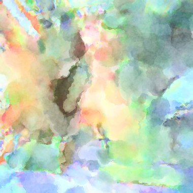 Modern fırça darbeleri. Poster, duvar sanatı, afiş, kart, kitap kapağı veya ambalaj için rahatlatıcı kompozisyonun yumuşak renkli çizimi. Pastel renklerle suluboya.