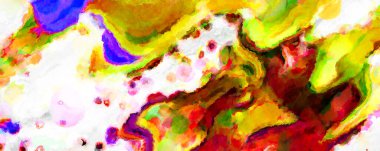 Modern fırça darbeleri. Poster, duvar sanatı, afiş, kart, kitap kapağı veya ambalaj için rahatlatıcı kompozisyonun yumuşak renkli çizimi. Pastel renklerle suluboya.