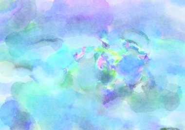 Modern fırça darbeleri. Poster, duvar sanatı, afiş, kart, kitap kapağı veya ambalaj için rahatlatıcı kompozisyonun yumuşak renkli çizimi. Pastel renklerle suluboya.