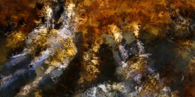 Tuval üzerinde etkileyici fırçalanmış resim. Soyut doku. 2D çizim. Geniş fırça darbeleri. Modern dijital sanat. Çağdaş fırça. Modern ifade. Popüler biçim boyanmış resim.