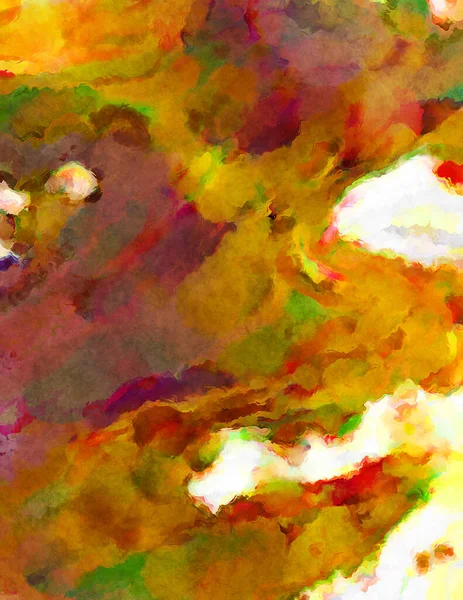 Сучасне Малювання Пензлем Які Кольорові Розписані Ілюстрації Заспокійливої Композиції Плакату — стокове фото
