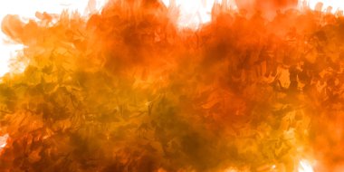 Vahşi ve büyük fırça darbeleri. Beyaz arka planda fırçalanmış soyut resim. Fırça darbesi ile boyanmış. Boya darbeleri. 2B Görüntü.