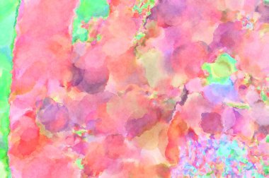 Modern fırça darbeleri. Poster, duvar sanatı, afiş, kart, kitap kapağı veya ambalaj için rahatlatıcı kompozisyonun yumuşak renkli çizimi. Pastel renklerle suluboya.