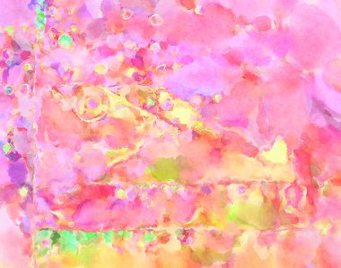 Modern fırça darbeleri. Poster, duvar sanatı, afiş, kart, kitap kapağı veya ambalaj için rahatlatıcı kompozisyonun yumuşak renkli çizimi. Pastel renklerle suluboya.