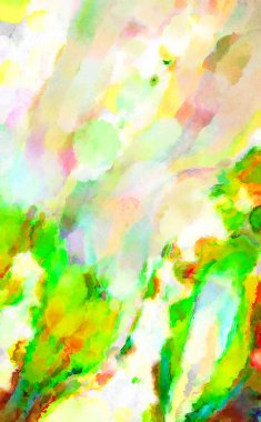 Modern fırça darbeleri. Poster, duvar sanatı, afiş, kart, kitap kapağı veya ambalaj için rahatlatıcı kompozisyonun yumuşak renkli çizimi. Pastel renklerle suluboya.