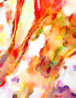 Modern fırça darbeleri. Poster, duvar sanatı, afiş, kart, kitap kapağı veya ambalaj için rahatlatıcı kompozisyonun yumuşak renkli çizimi. Pastel renklerle suluboya.