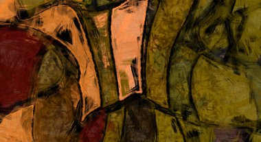 Kaos duvarı sanatı. Sanatsal canlılık ve renkli duvar kâğıdı. Kaotik resim. Taranmış Boyalı Soyut Arkaplan. Fırça darbesi ile boyanmış. Tuval üzerinde etkileyici fırçalanmış resim