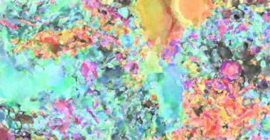 Modern fırça darbeleri. Poster, duvar sanatı, afiş, kart, kitap kapağı veya ambalaj için rahatlatıcı kompozisyonun yumuşak renkli çizimi. Pastel renklerle suluboya.