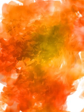 Vahşi ve büyük fırça darbeleri. Beyaz arka planda fırçalanmış soyut resim. Fırça darbesi ile boyanmış. Boya darbeleri. 2B Görüntü.