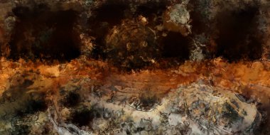 Tuval üzerinde etkileyici fırçalanmış resim. Soyut doku. 2D çizim. Geniş fırça darbeleri. Modern dijital sanat. Çağdaş fırça. Modern ifade. Popüler biçim boyanmış resim.