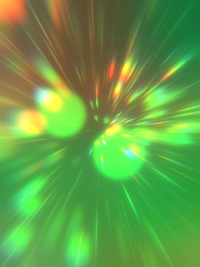 Parlak, canlı ve renkli duvar kağıtları. Parlayan parçacıkları ve çizgileri olan ışık patlaması yıldızı. Güzel soyut ışın arkaplanı.