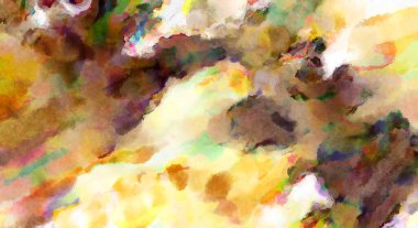 Modern fırça darbeleri. Poster, duvar sanatı, afiş, kart, kitap kapağı veya ambalaj için rahatlatıcı kompozisyonun yumuşak renkli çizimi. Pastel renklerle suluboya.