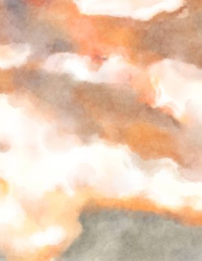 Modern fırça darbeleri. Poster, duvar sanatı, afiş, kart, kitap kapağı veya ambalaj için rahatlatıcı kompozisyonun yumuşak renkli çizimi. Pastel renklerle suluboya.