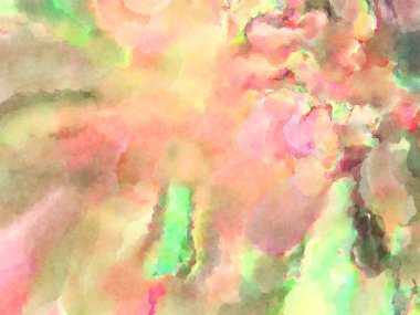 Modern fırça darbeleri. Poster, duvar sanatı, afiş, kart, kitap kapağı veya ambalaj için rahatlatıcı kompozisyonun yumuşak renkli çizimi. Pastel renklerle suluboya.