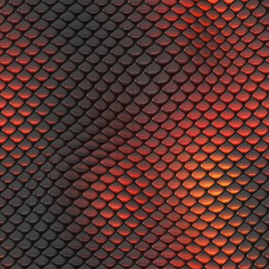 Kusursuz bir fantezi modeli. Sürüngen dokusu. Renkli ve canlı fayanslar. Egzotik fayanslı yüzey. Doğa baskısı.