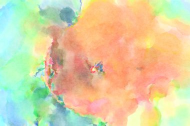 Modern fırça darbeleri. Poster, duvar sanatı, afiş, kart, kitap kapağı veya ambalaj için rahatlatıcı kompozisyonun yumuşak renkli çizimi. Pastel renklerle suluboya.